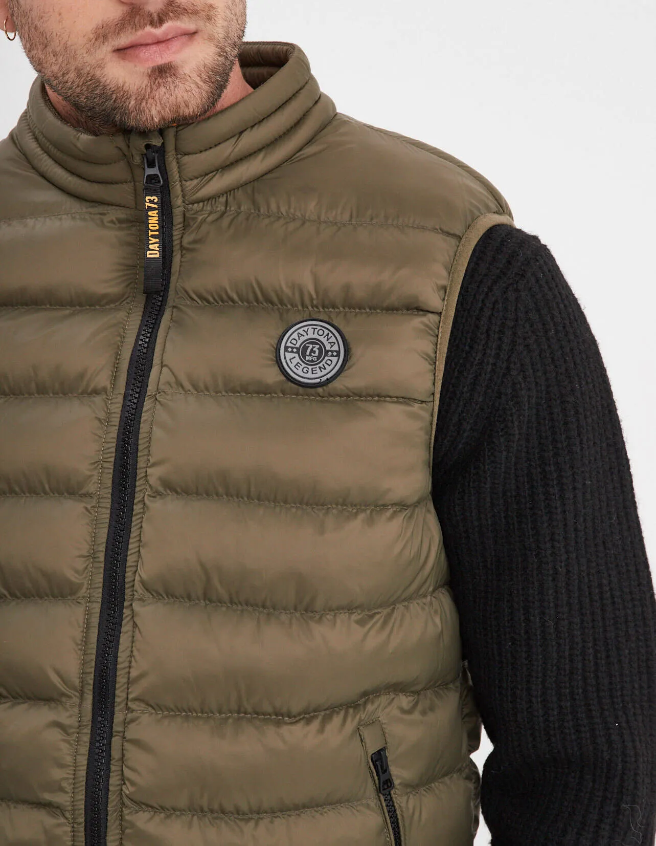 Khaki sleeveless down jacket “103101”