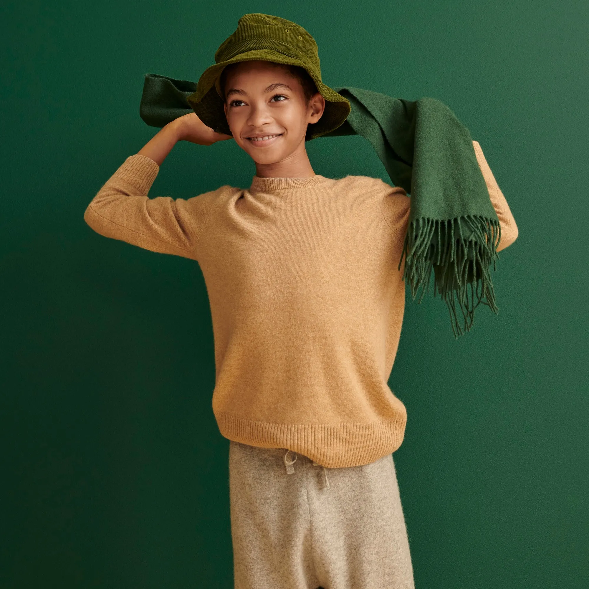 Kids' cashmere crewneck sweater