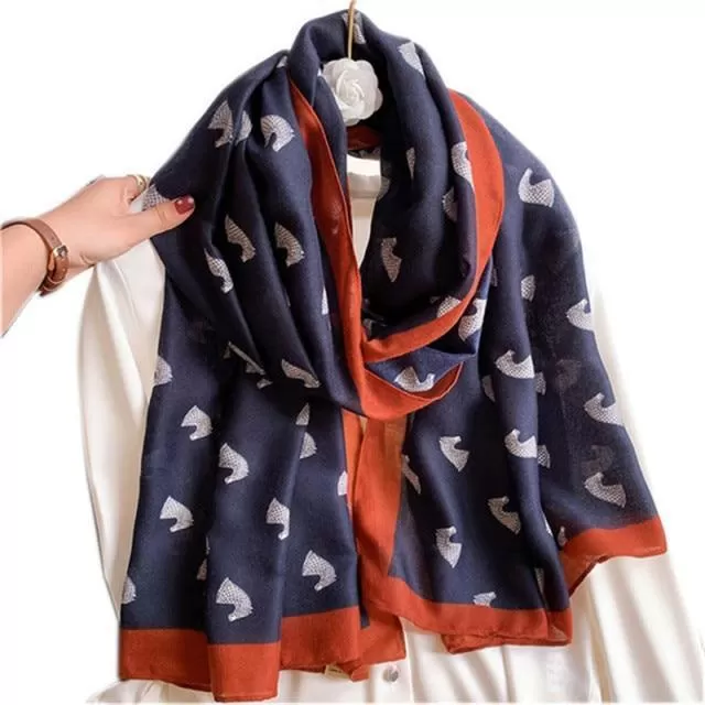 Knight Chess Print Women Scarves