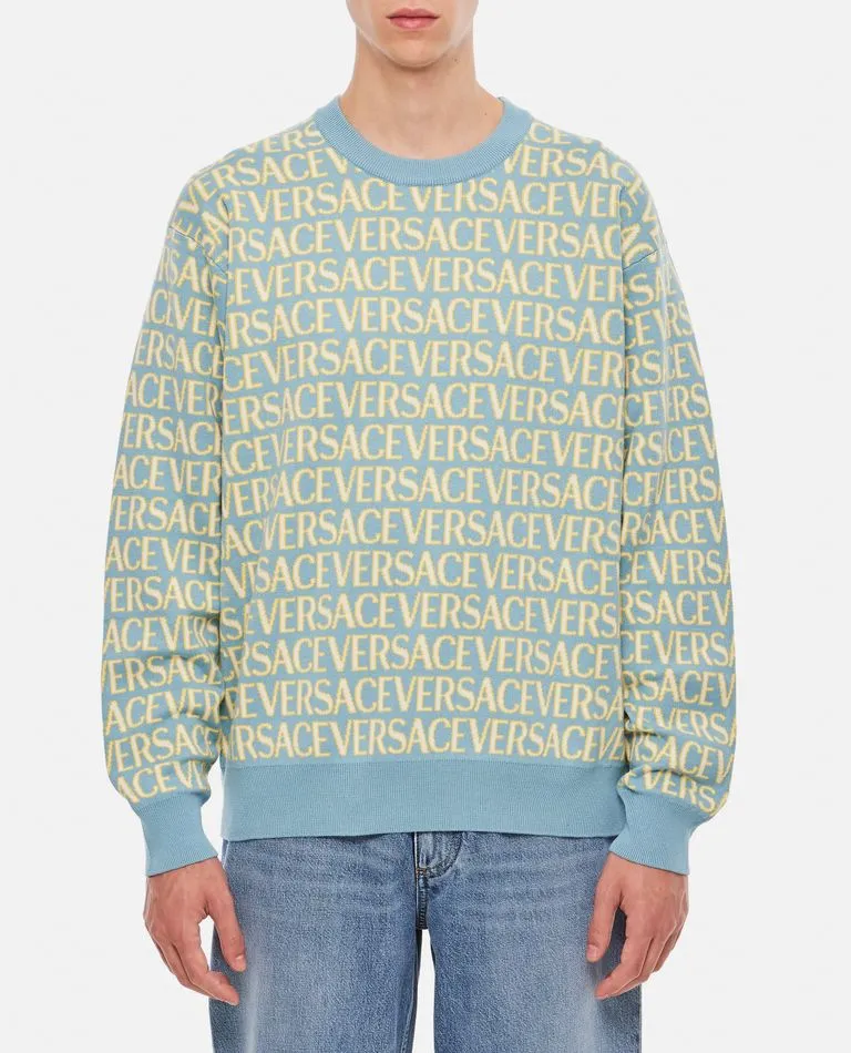 KNIT SWEATER VERSACE ALL OVER