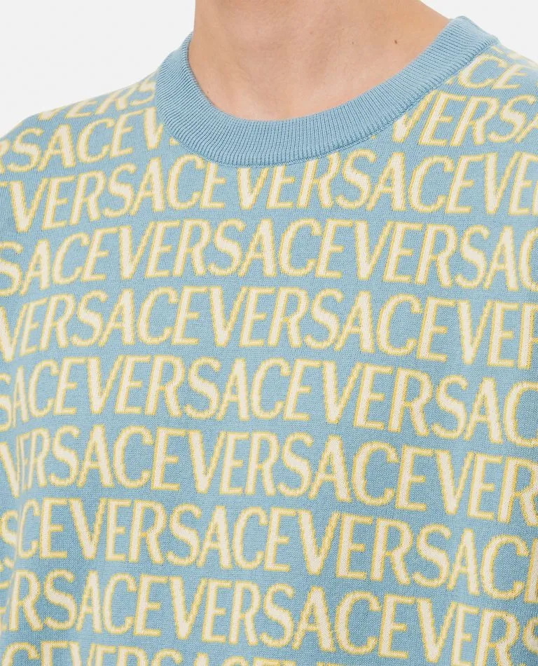 KNIT SWEATER VERSACE ALL OVER