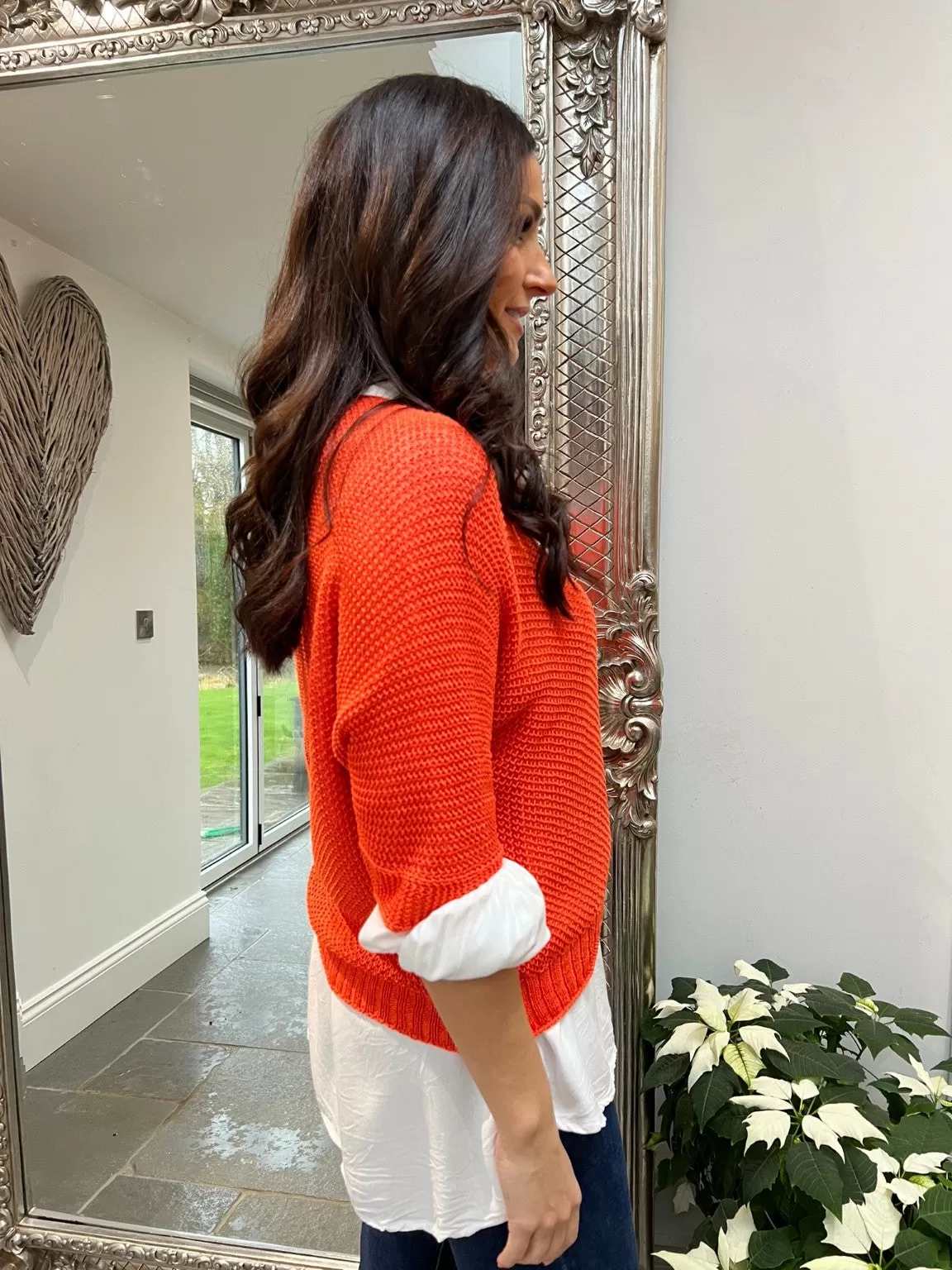 Knitted V Neck Top Viola