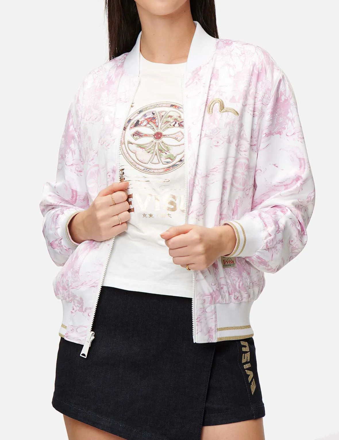 Landscape Sometsuke Print Bomber Jacket