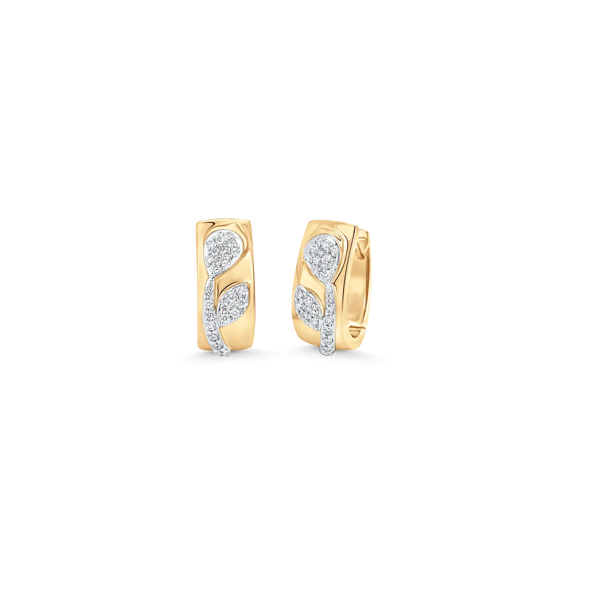 Lierre Gold White Diamond Huggie