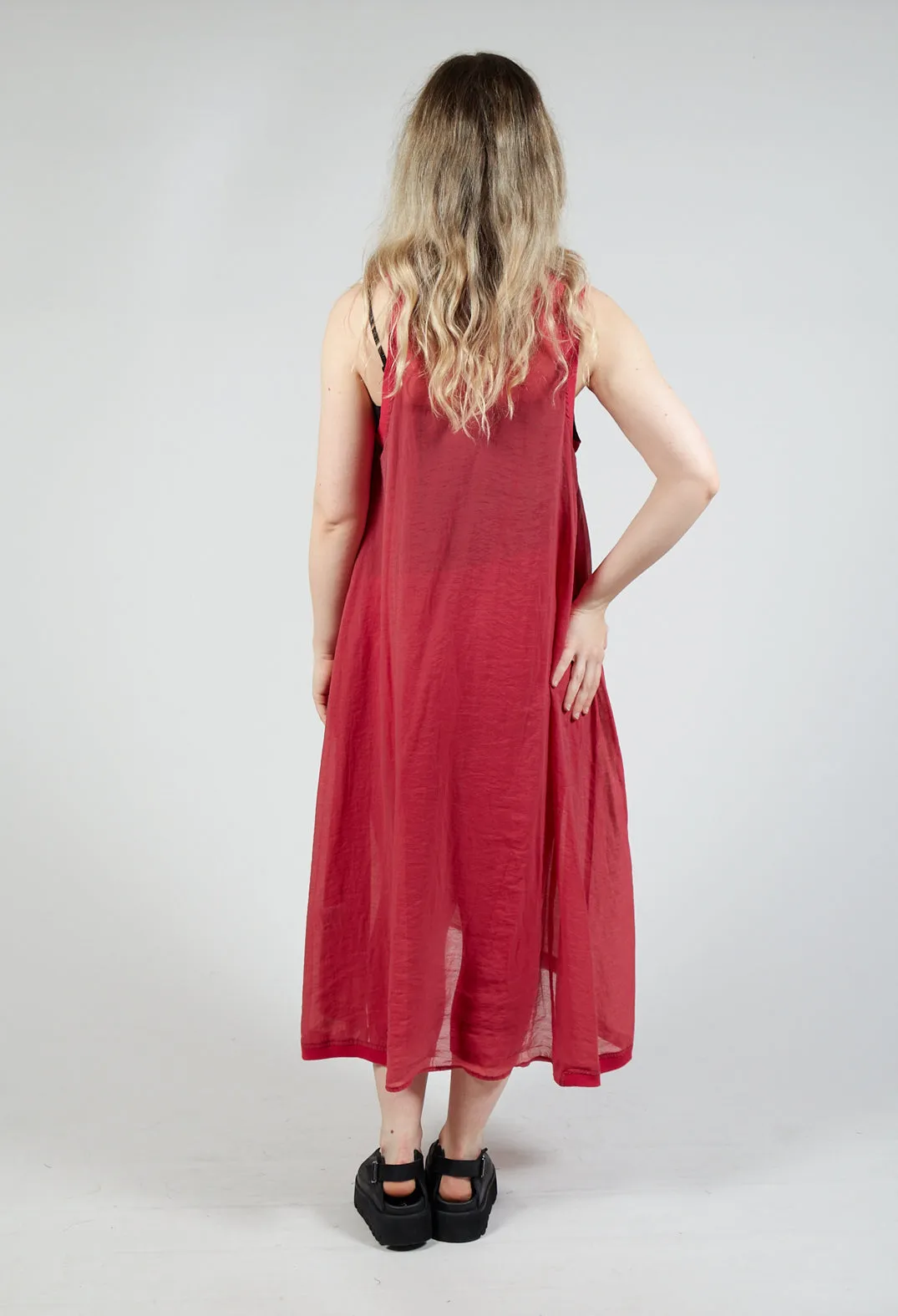 Lightweight Sleeveless Dress in Chili