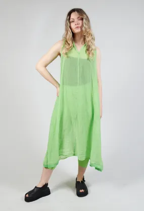 Lightweight Sleeveless Dress in Lime