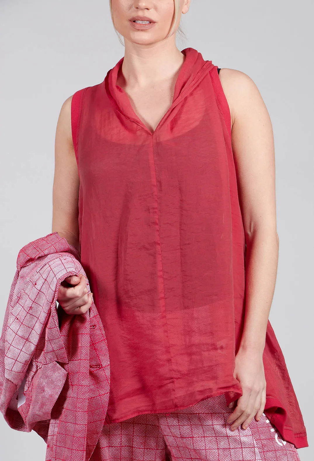 Lightweight Vest Top in Chili