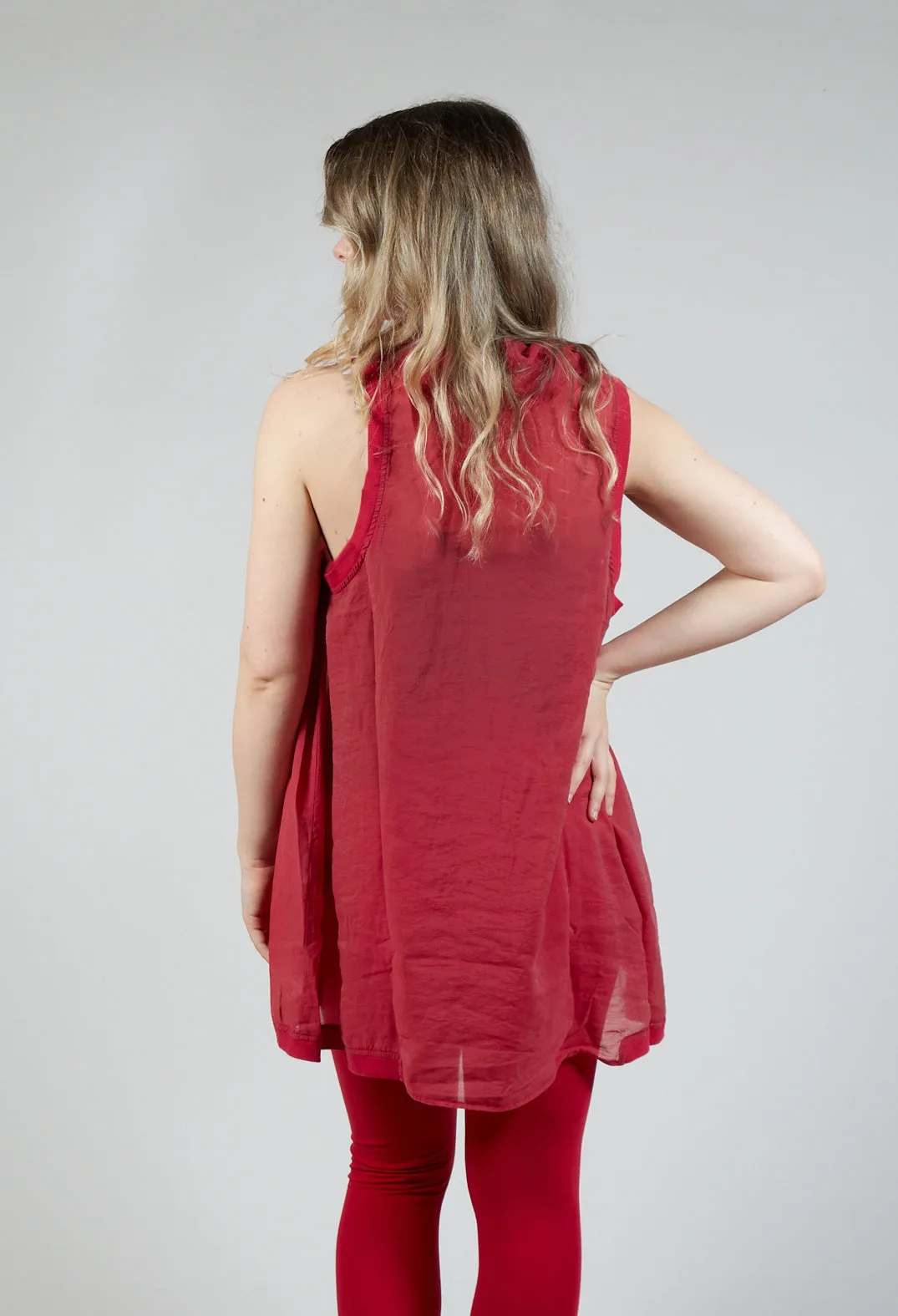 Lightweight Vest Top in Chili