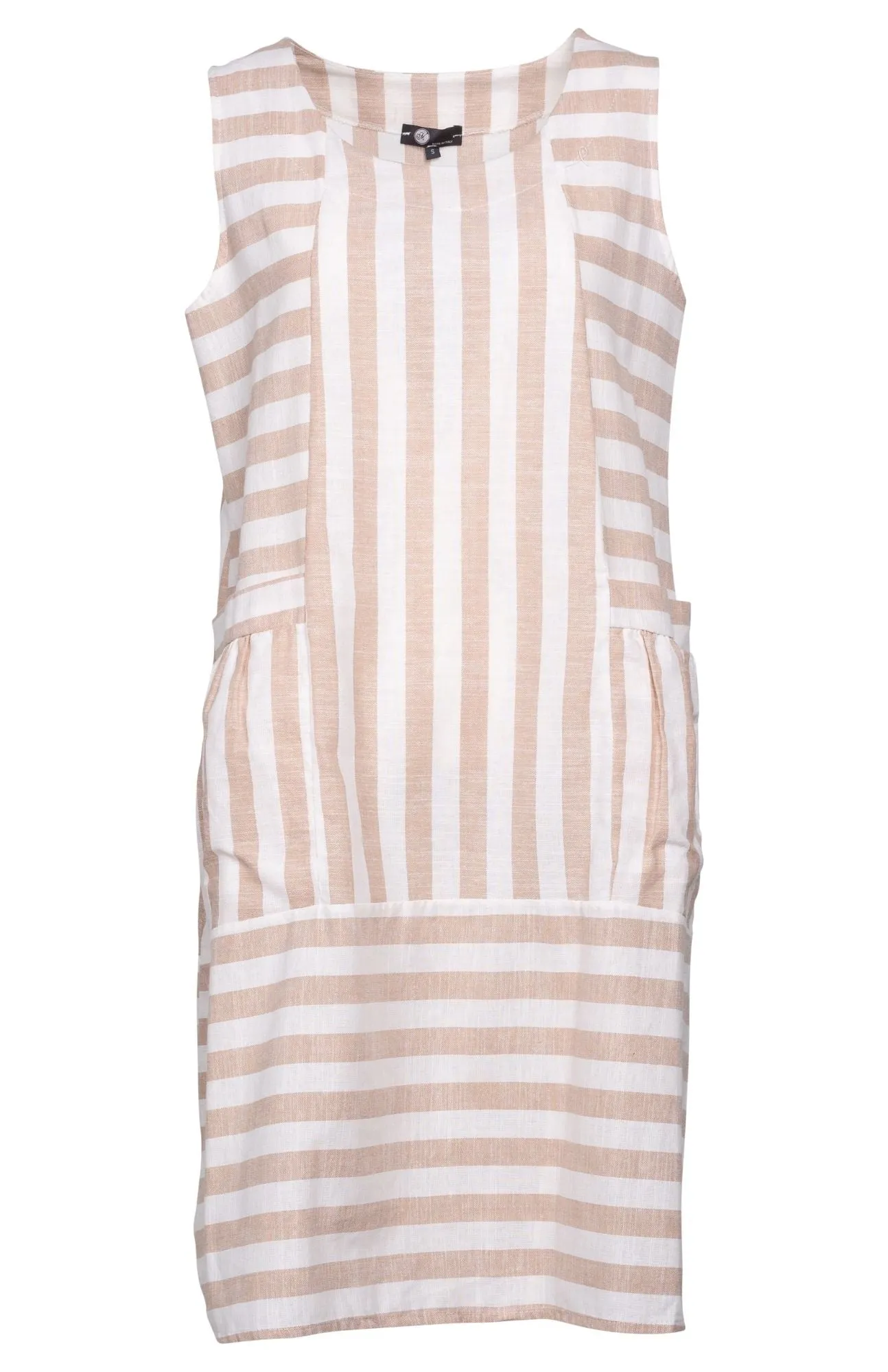 M Made in Italy - Sleeveless Striped Dress Plus Size