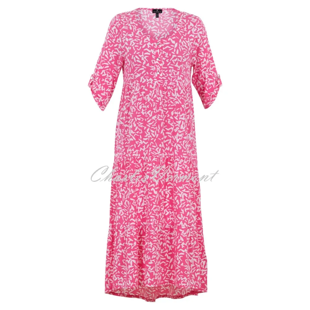 Marble Printed Dress - Style 6982-194 (Pink)