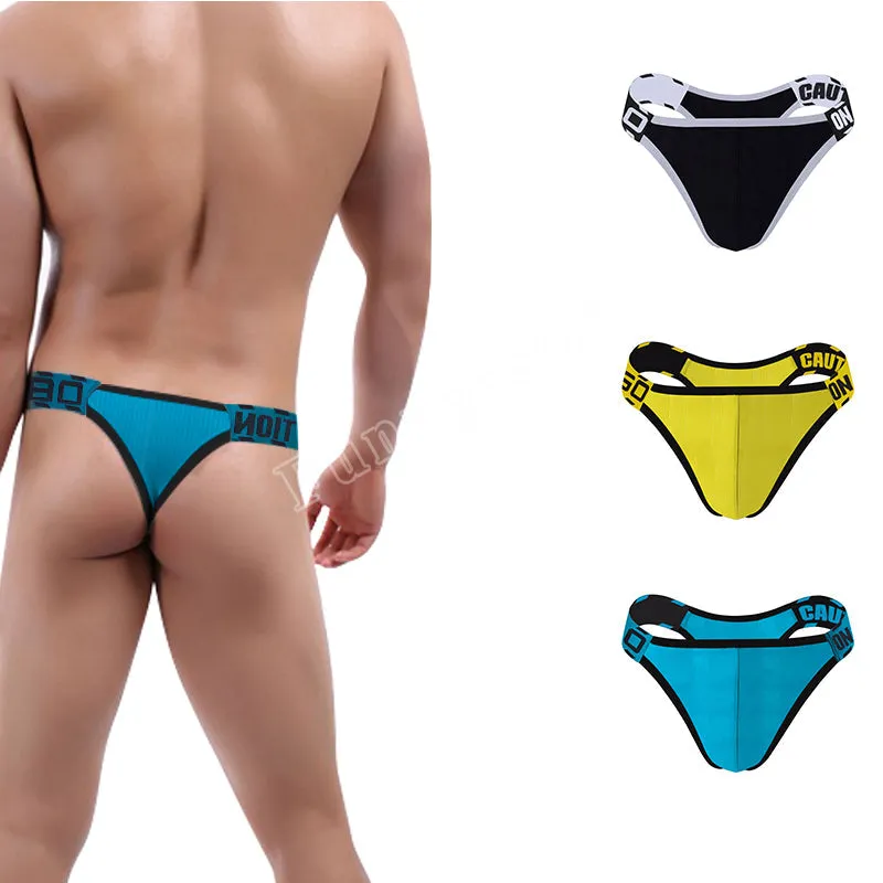 Men's Codpiece Domineering Hollow Breathable Soft Feeling T-back Underwear