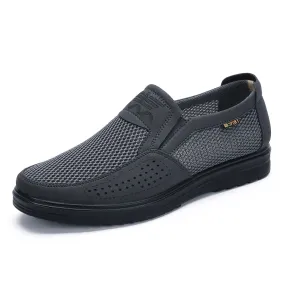 Men's Hand Stitching Mesh Loafers