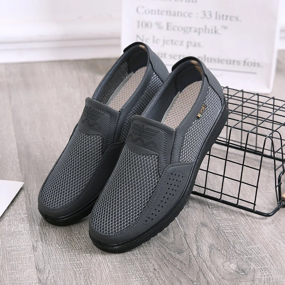 Men's Hand Stitching Mesh Loafers