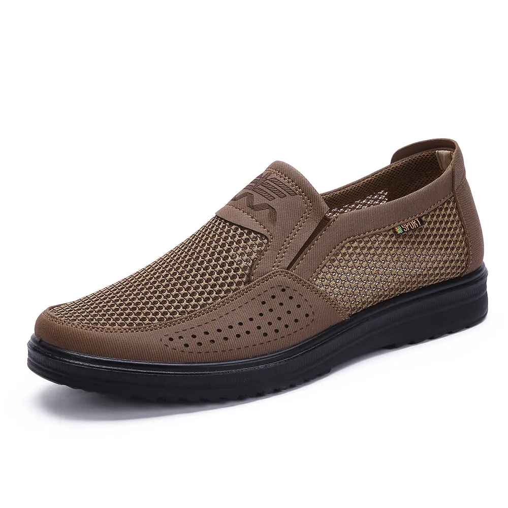 Men's Hand Stitching Mesh Loafers