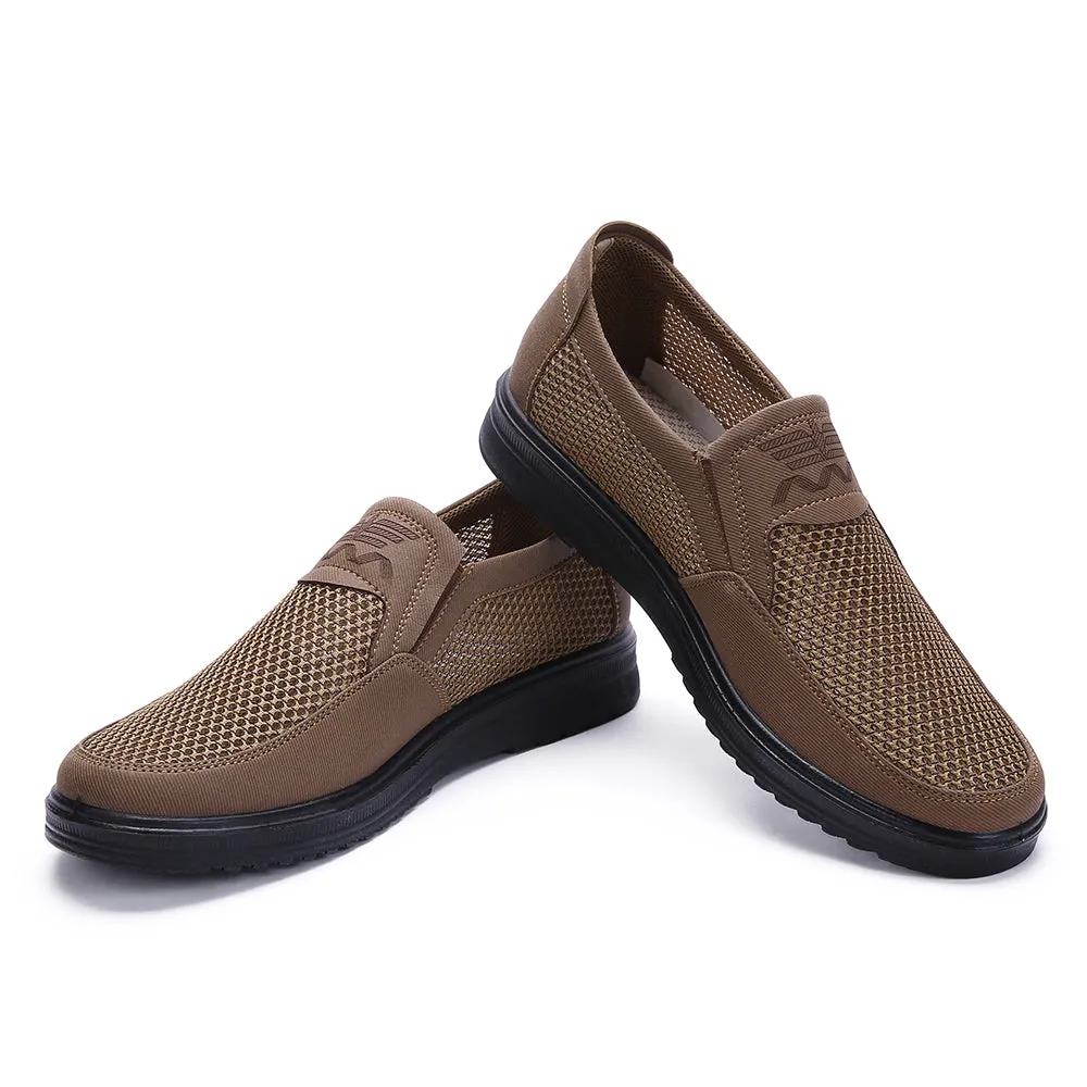 Men's Hand Stitching Mesh Loafers