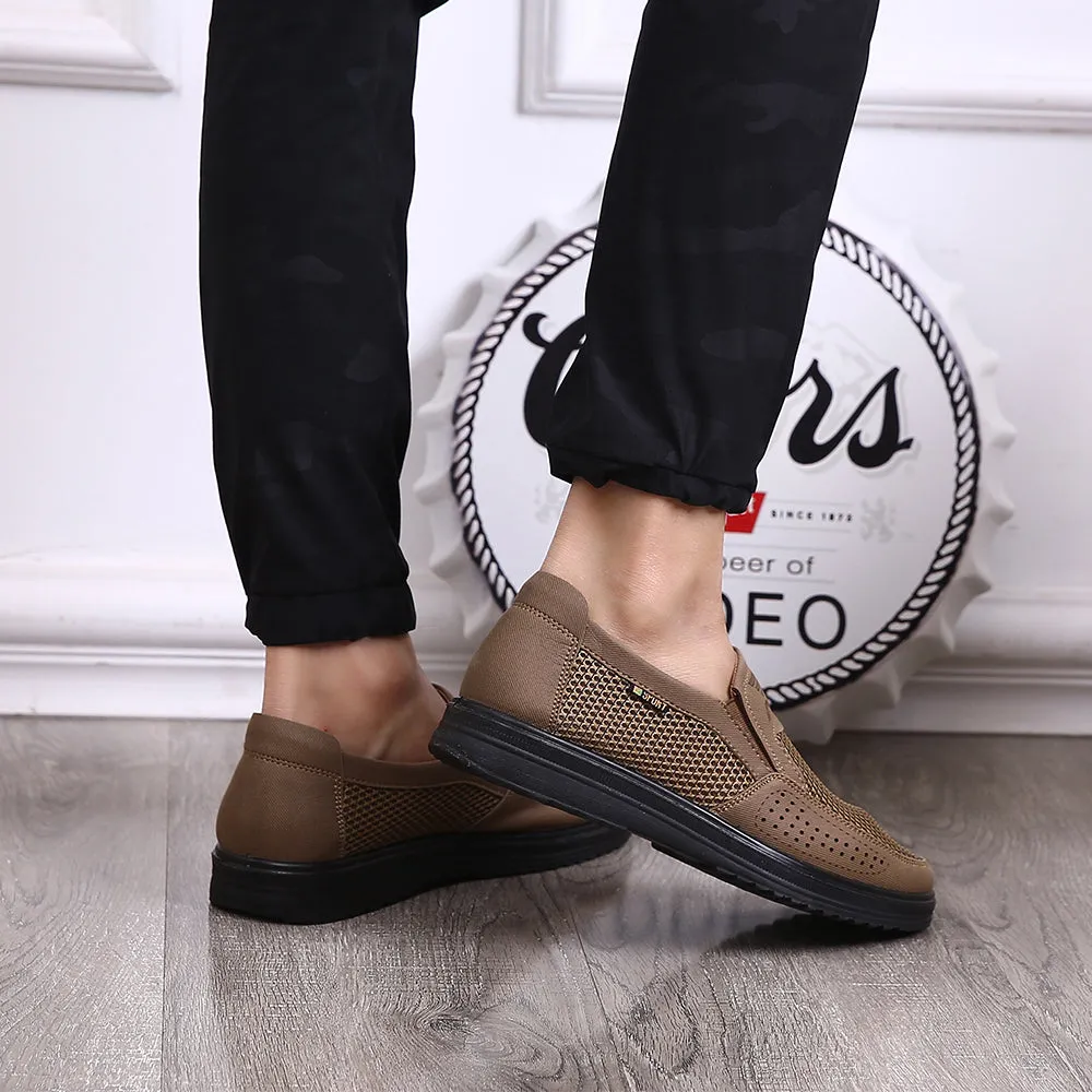 Men's Hand Stitching Mesh Loafers