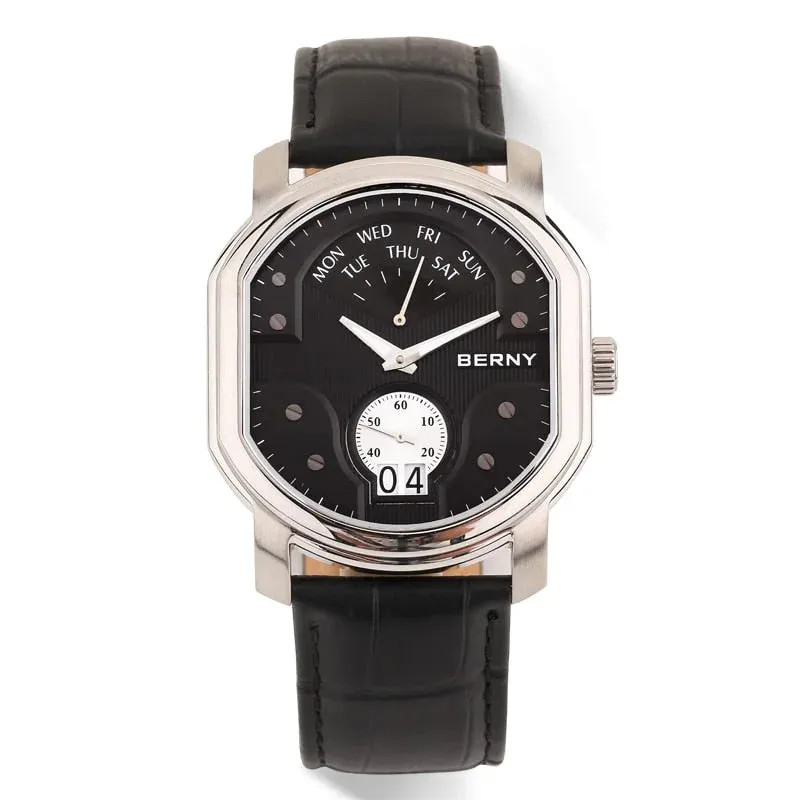 Men's Quartz Sapphire Waterproof Luxury Style Day Date Wristwatch