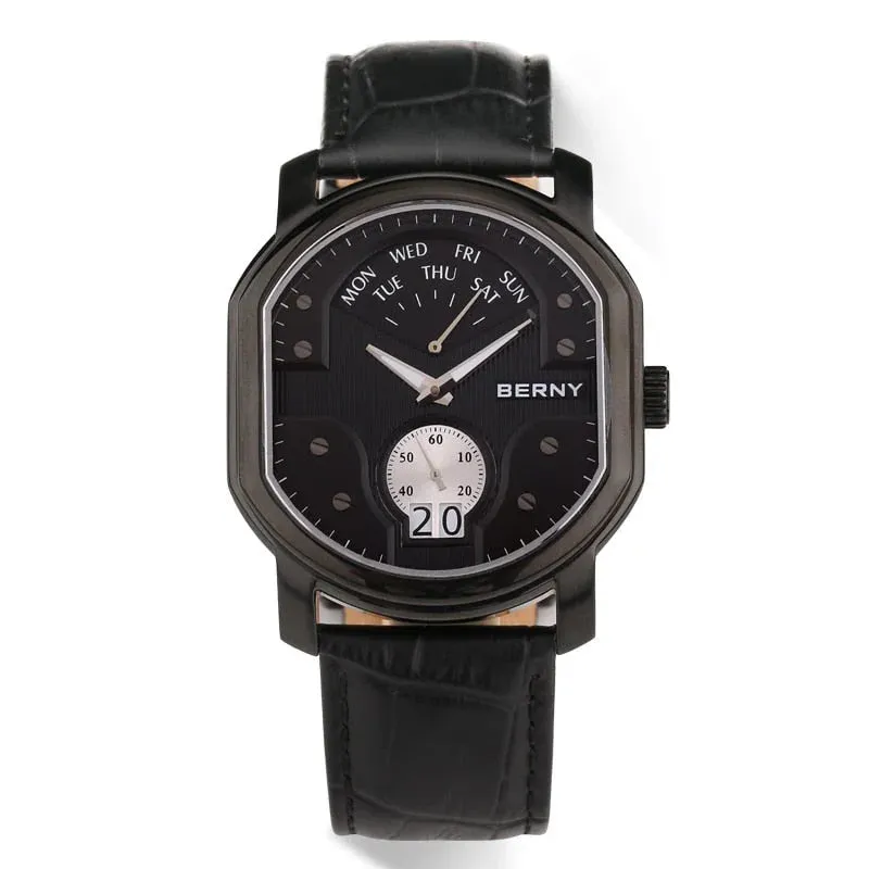 Men's Quartz Sapphire Waterproof Luxury Style Day Date Wristwatch