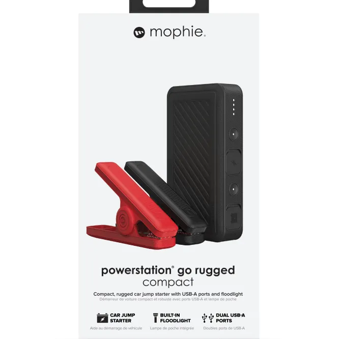 Mophie Go Rugged Portable Powerbank Car Jump Start Torch Light