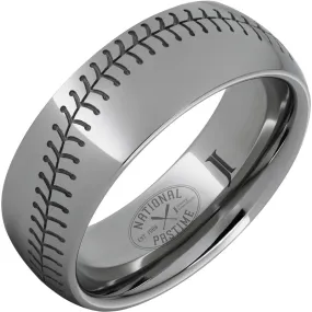 National Pastime Collection Rugged Tungsten Domed Baseball Ring