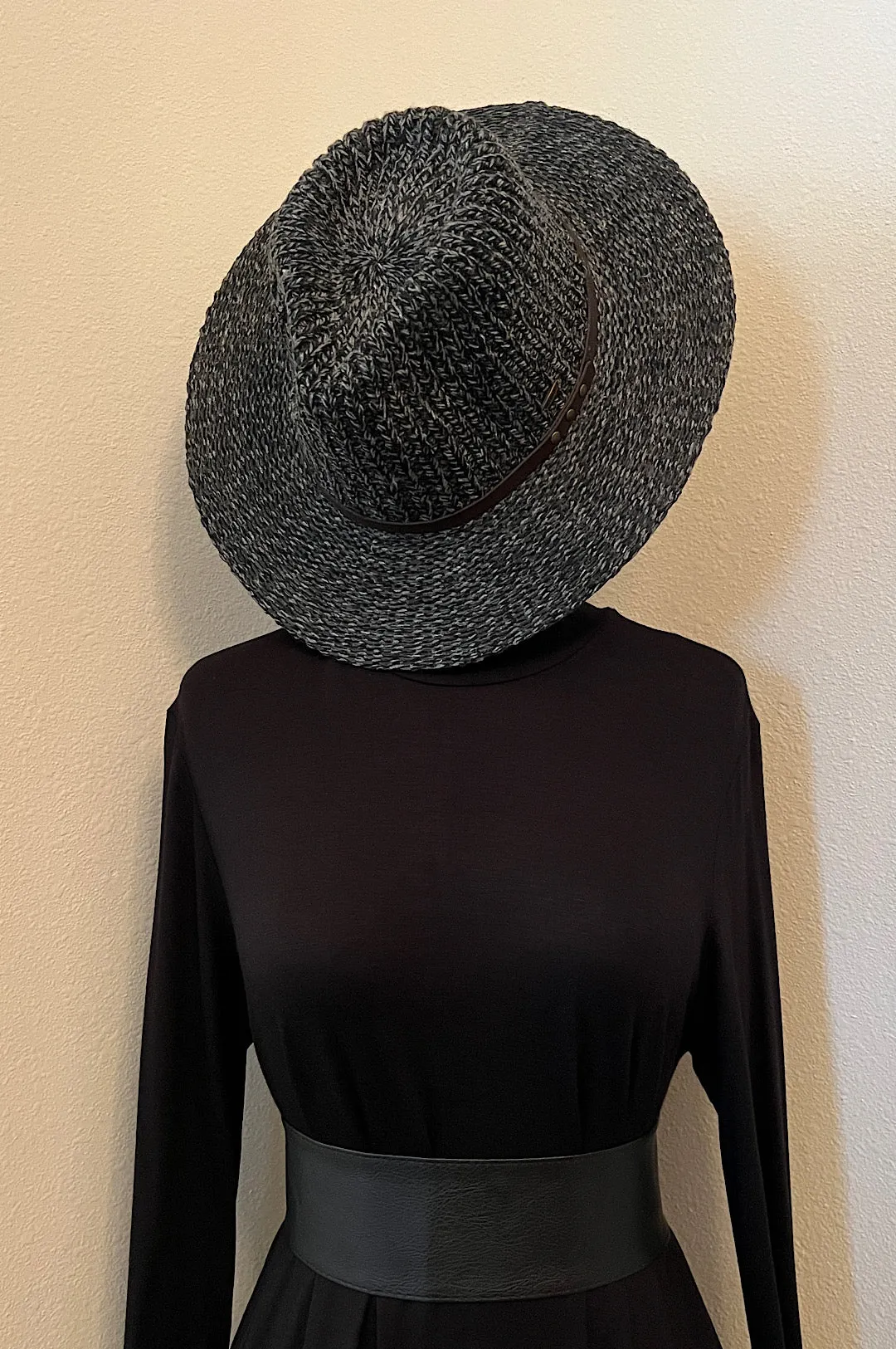 Off White or Grey Textured Hat