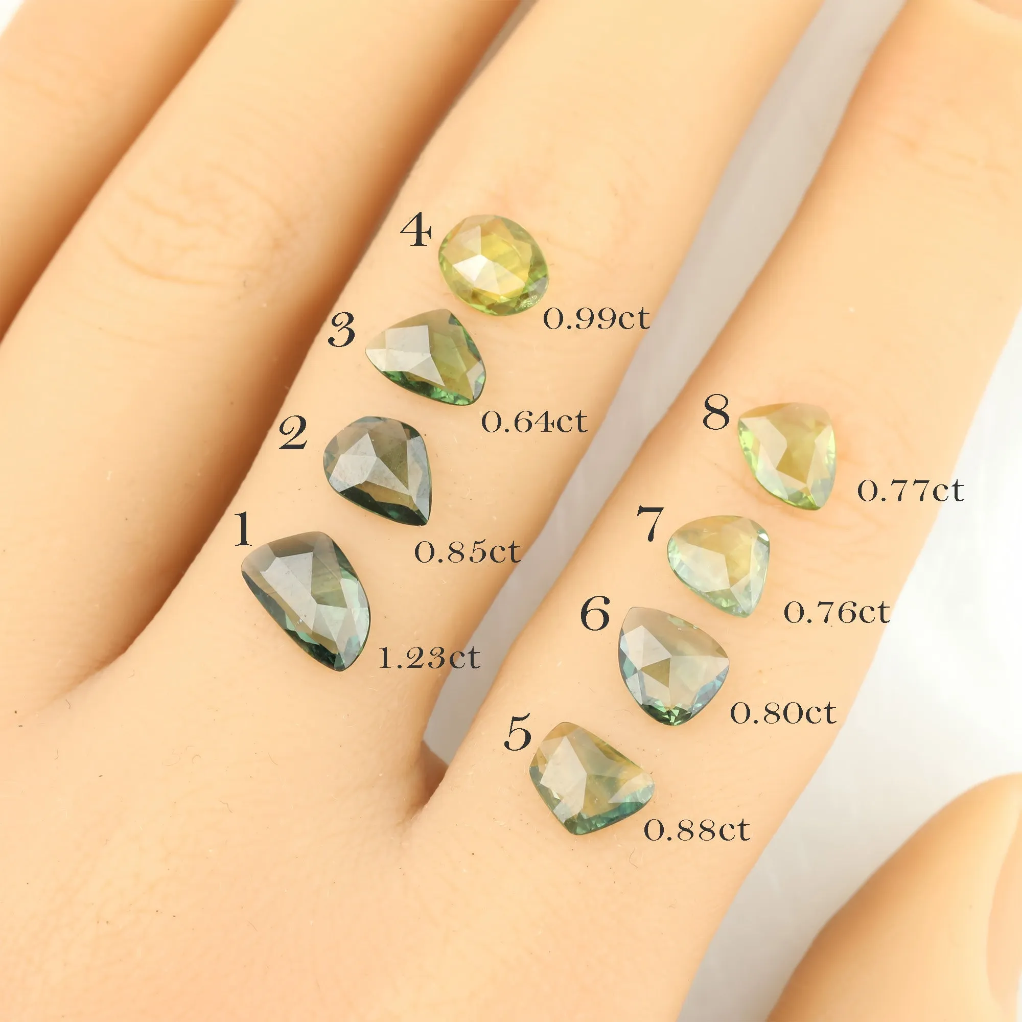 Organic Shape Green Sapphire SORG01