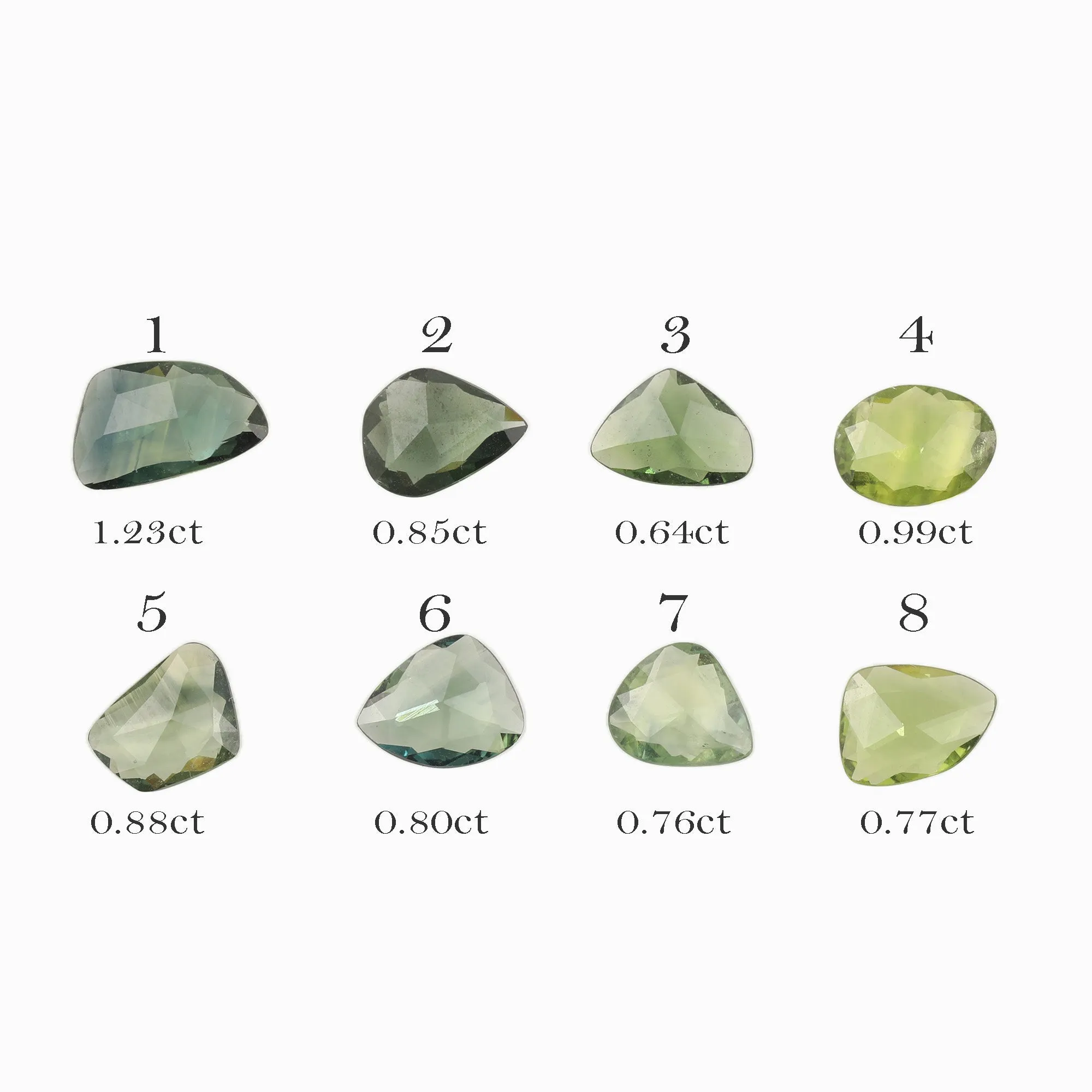 Organic Shape Green Sapphire SORG01