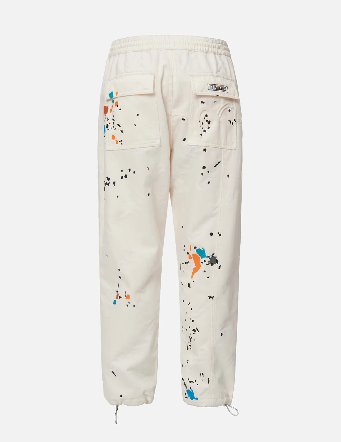 Paint Splash Print Monogram Denim Pants