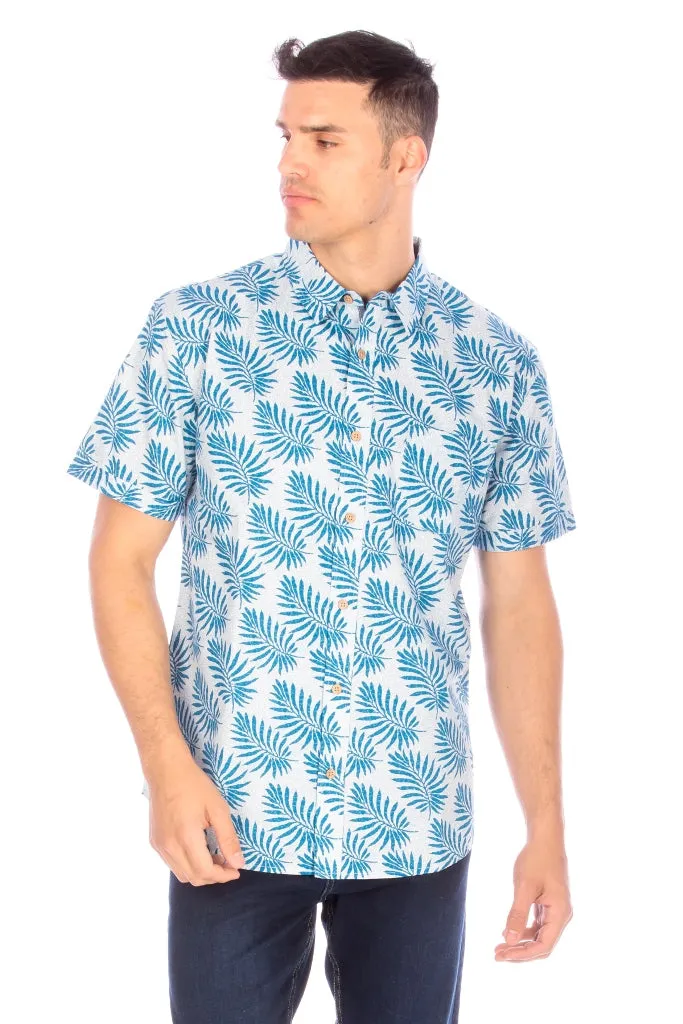 PALM PRINT SHORT SLEEVE SHIRT