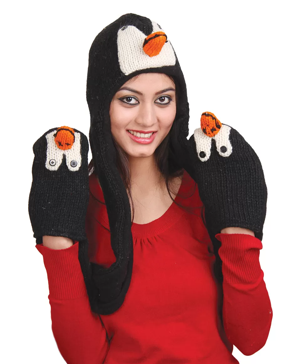 Penguin Animal Hat w' Scarves