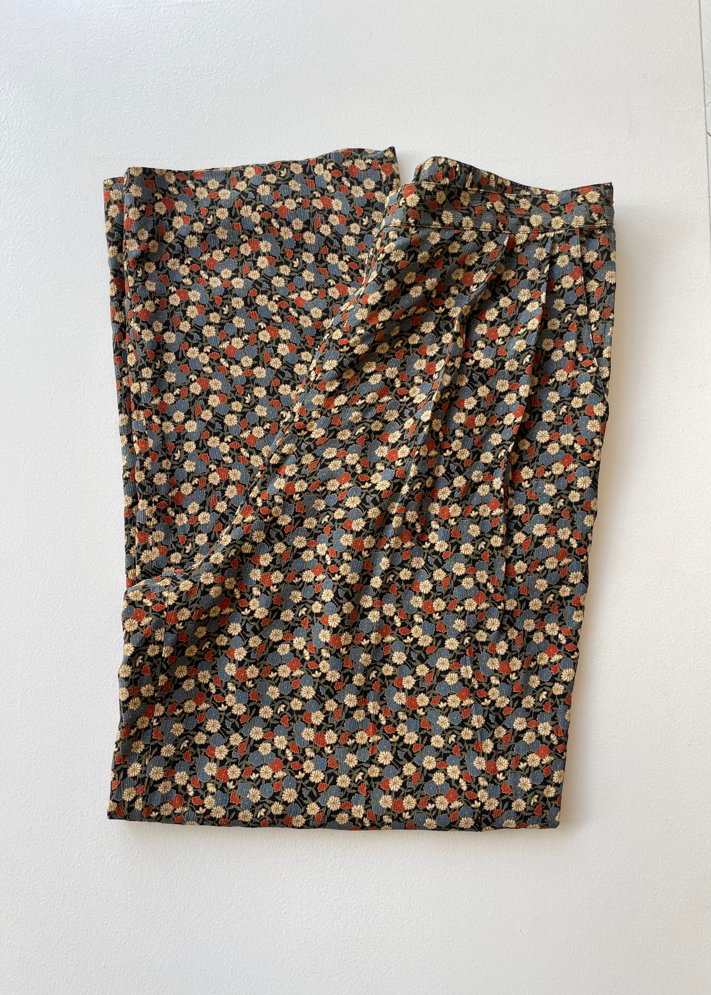 Pom Flower Rayon Pants | 1990s