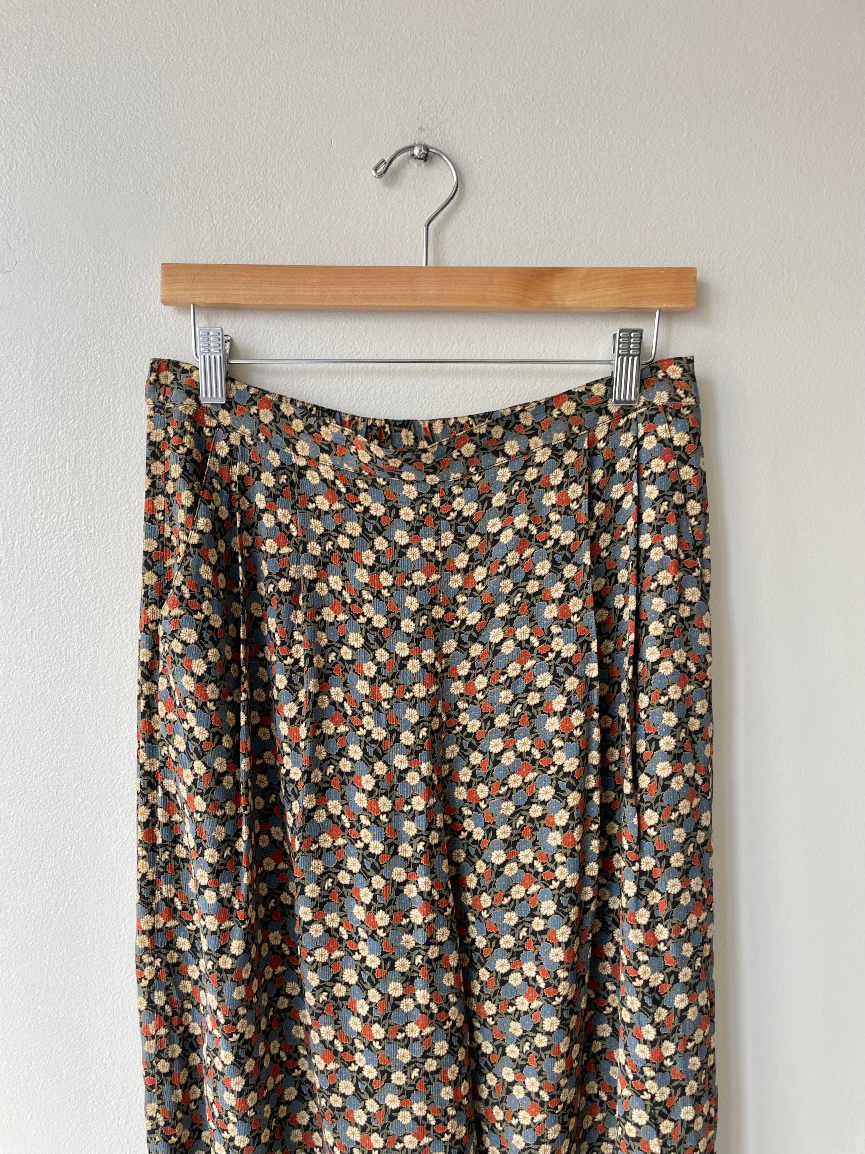 Pom Flower Rayon Pants | 1990s