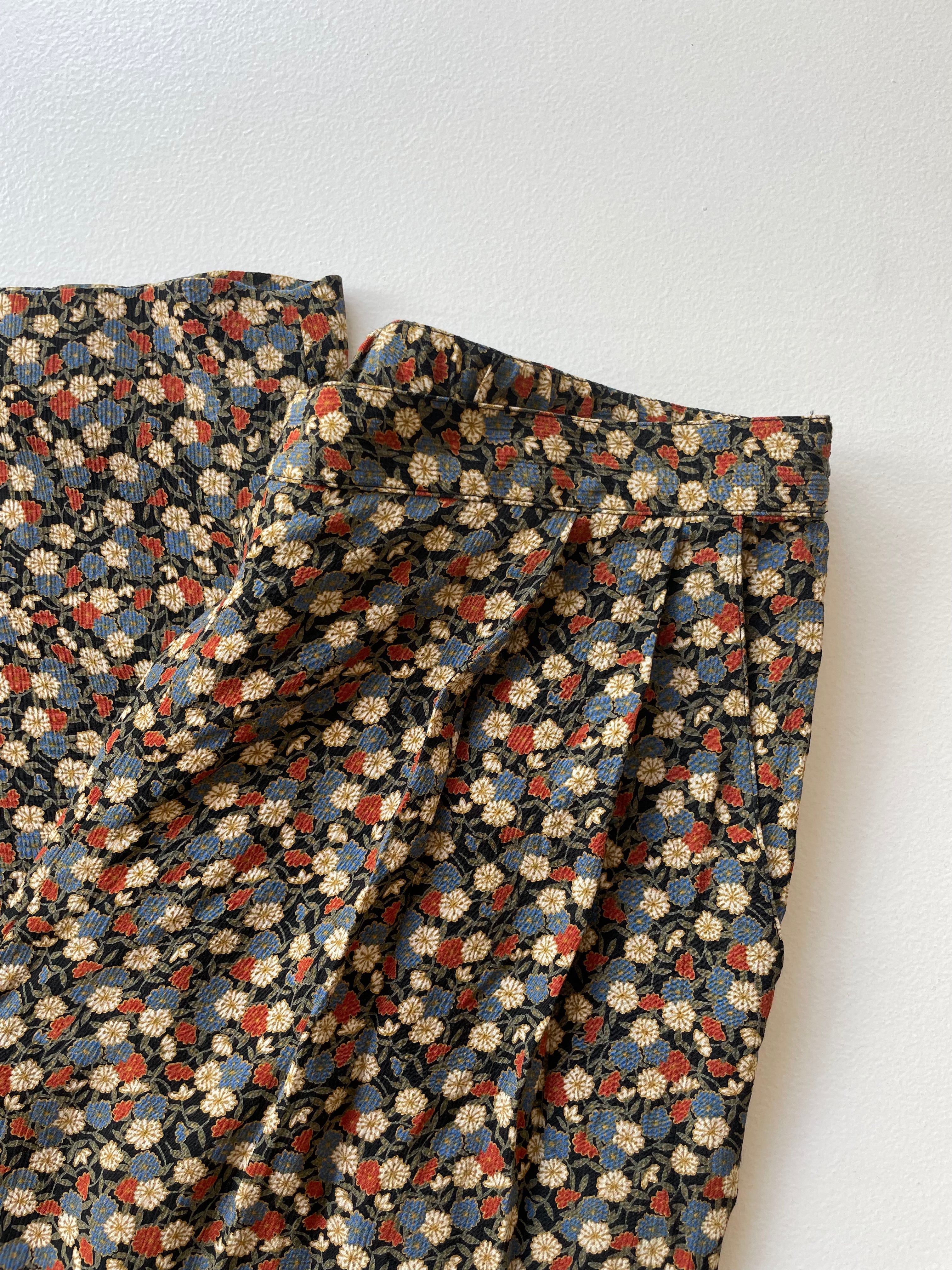 Pom Flower Rayon Pants | 1990s