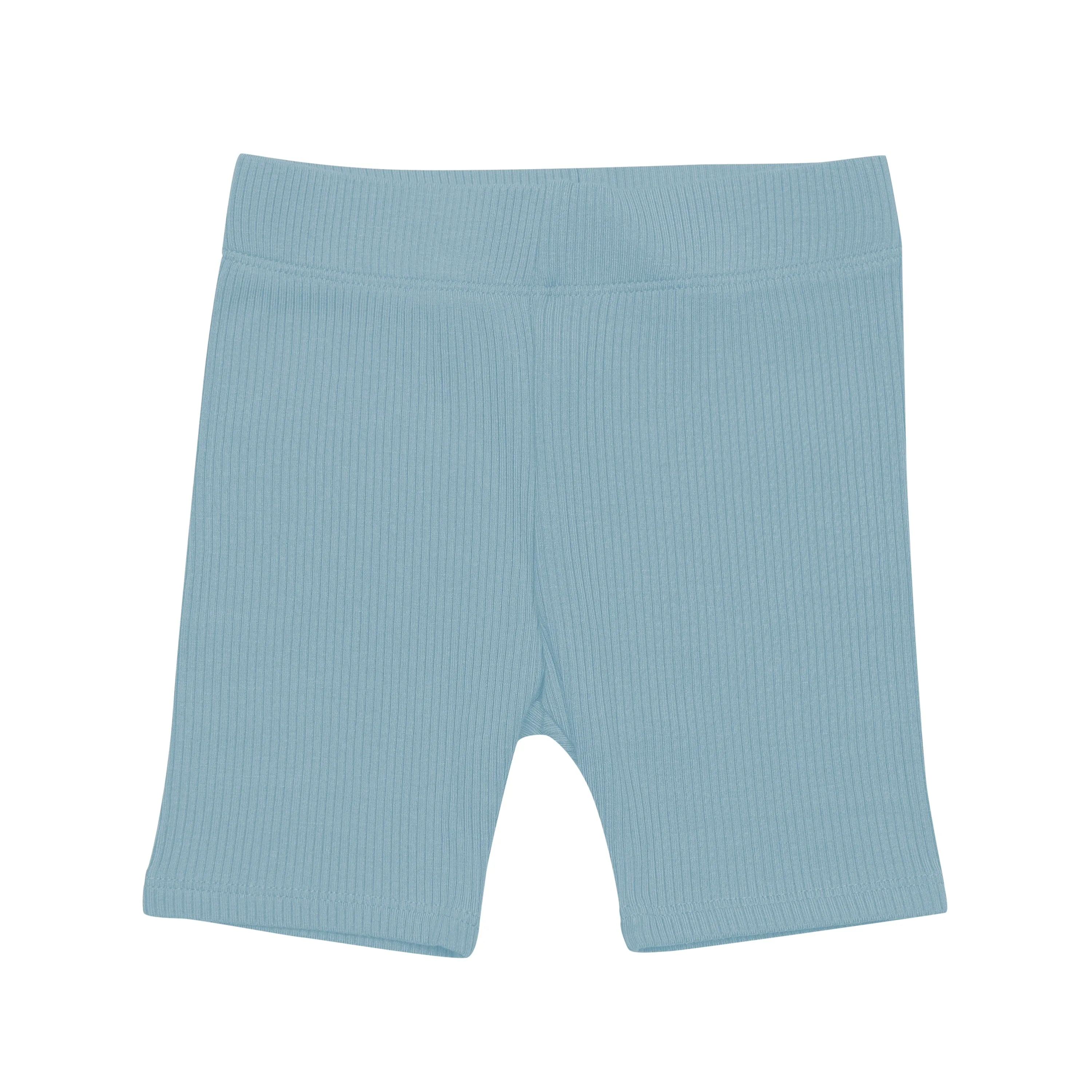 Ribbed Toddler Biker Shorts in Dusty Blue