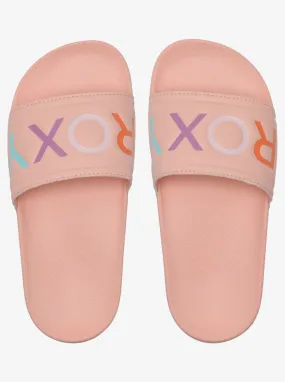 Roxy RG Slippy II Girls Slide - Peach Parfait