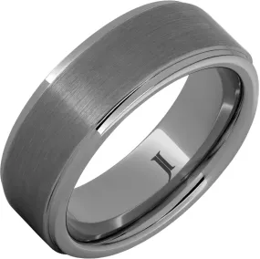 Rugged Tungsten Ring with Satin Finish