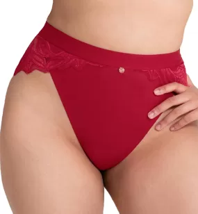 Scantilly by Curvy Kate Indulgence High Waist Brief (ST010208) - Red