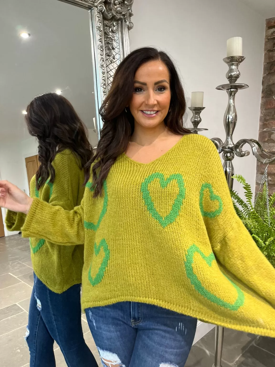 Scoop Neck Love Heart Jumper Lola