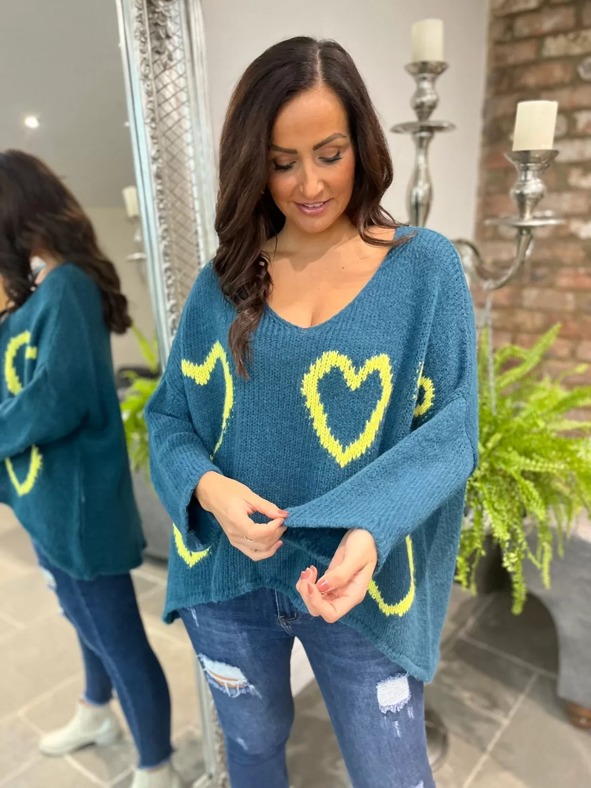 Scoop Neck Love Heart Jumper Lola