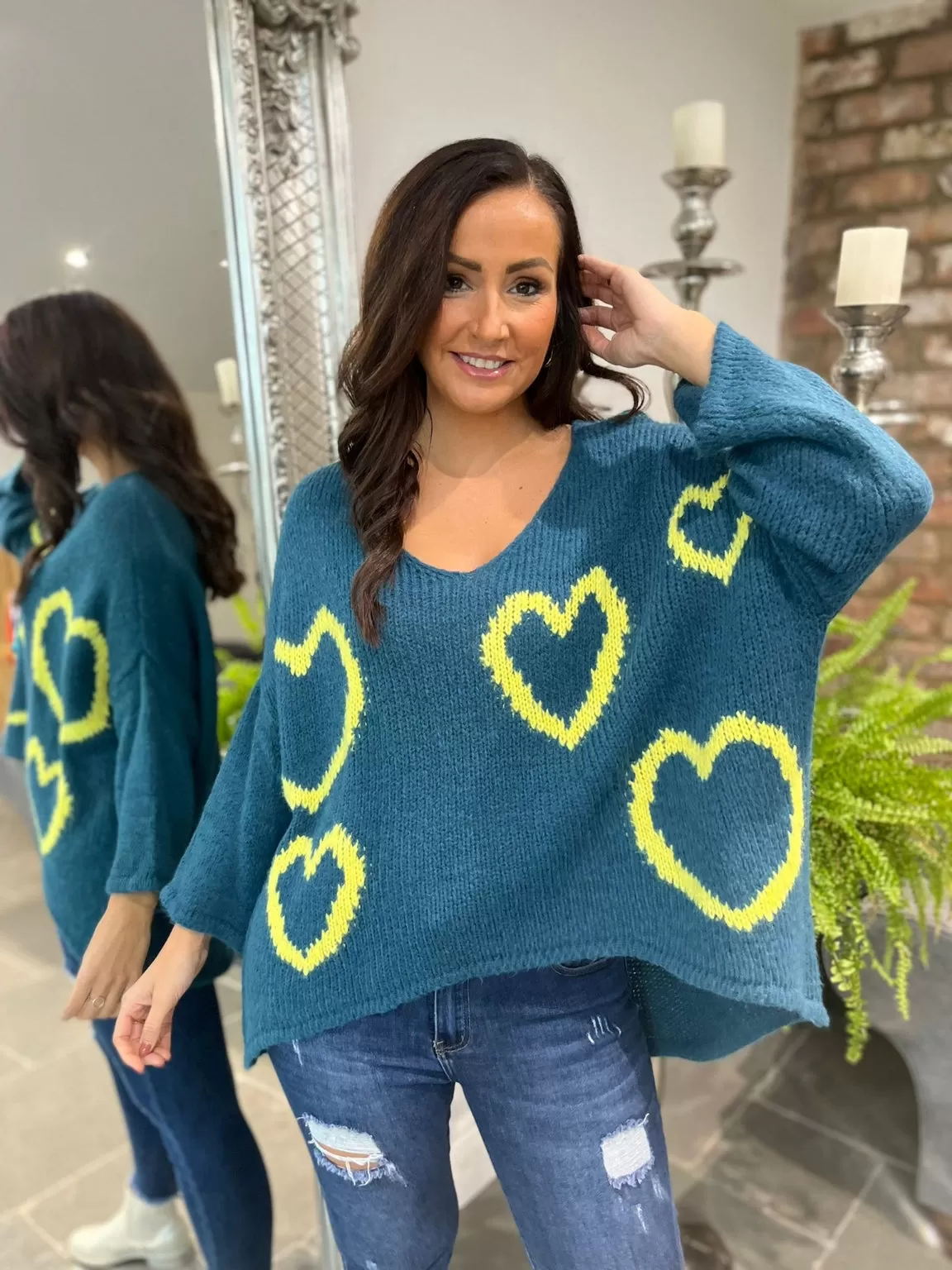 Scoop Neck Love Heart Jumper Lola