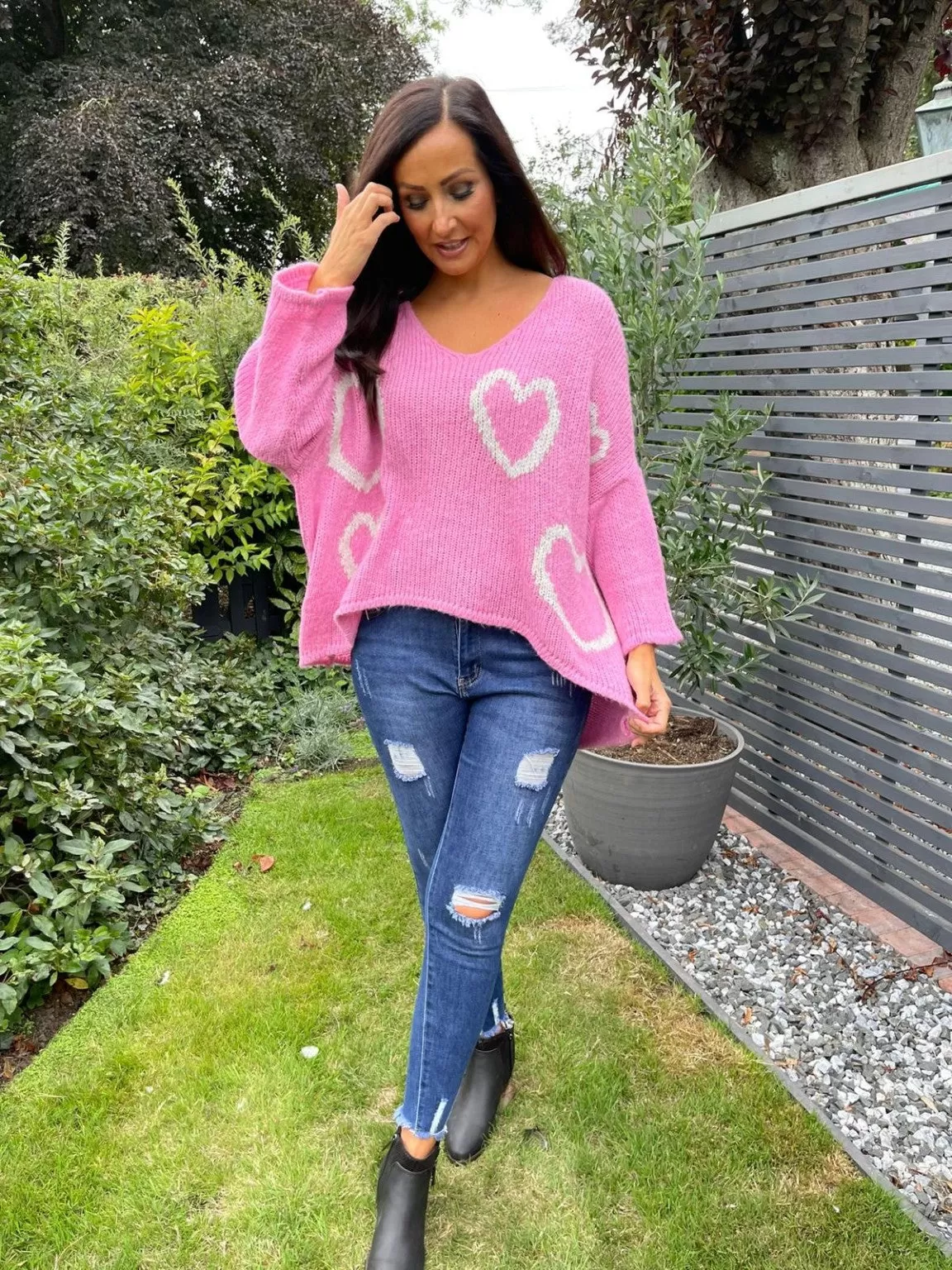 Scoop Neck Love Heart Jumper Lola