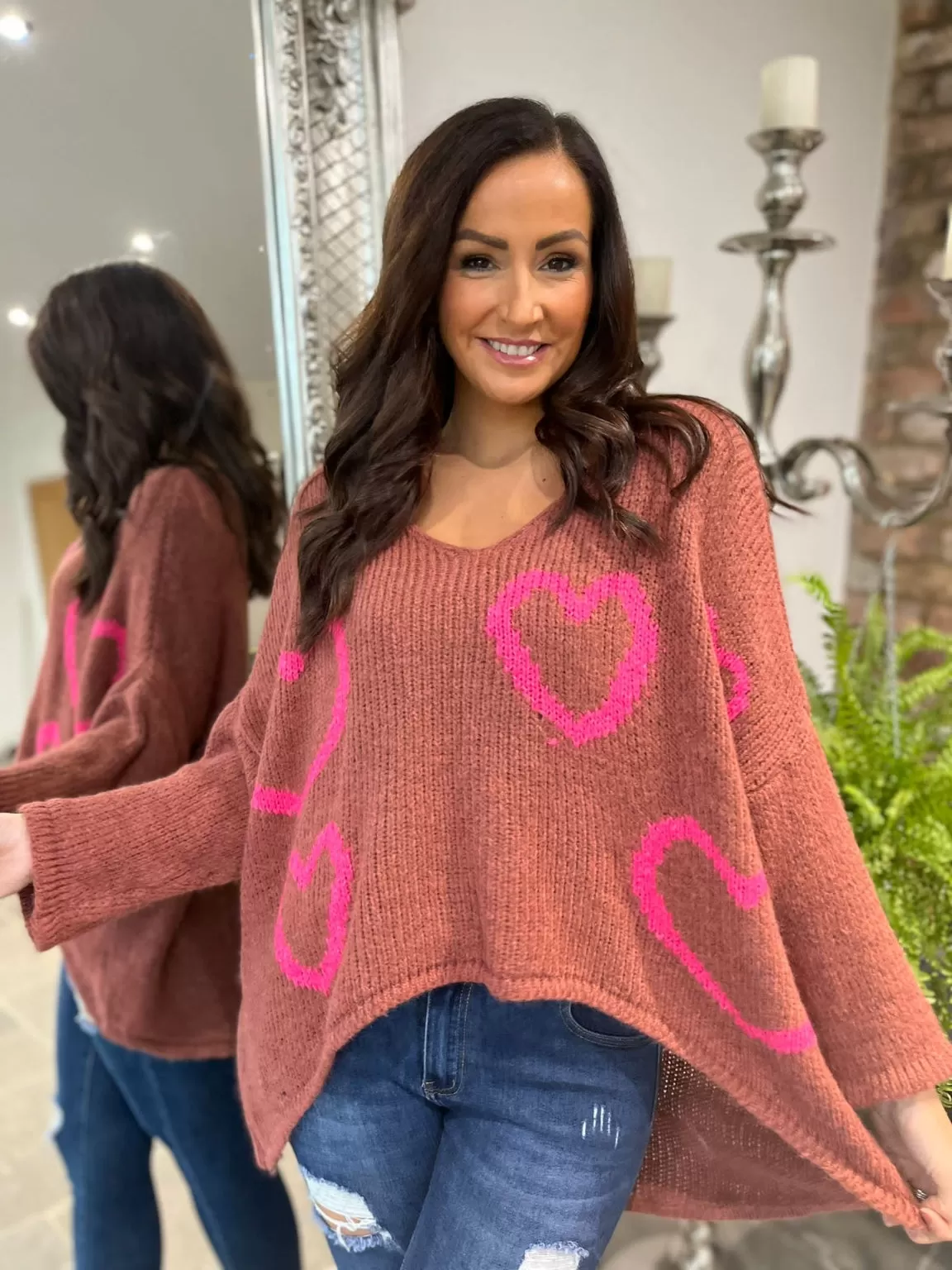 Scoop Neck Love Heart Jumper Lola