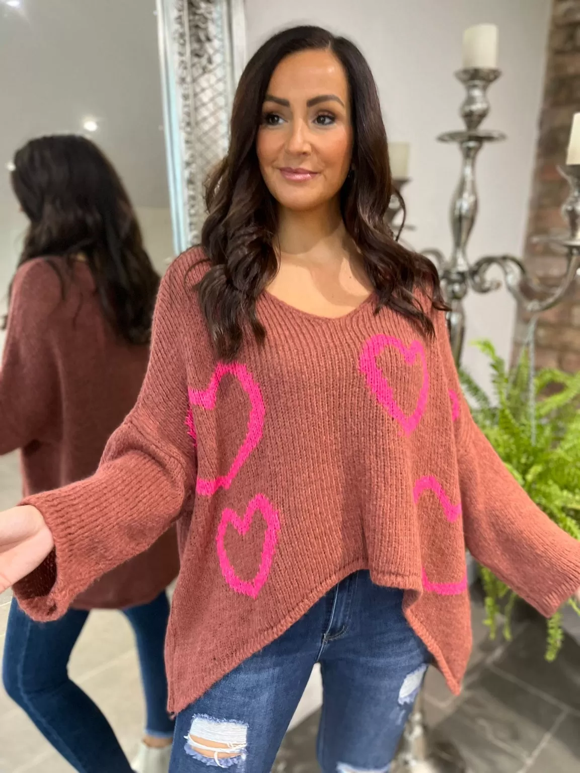 Scoop Neck Love Heart Jumper Lola