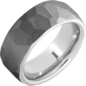 Serinium Chisel Sandblast Ring