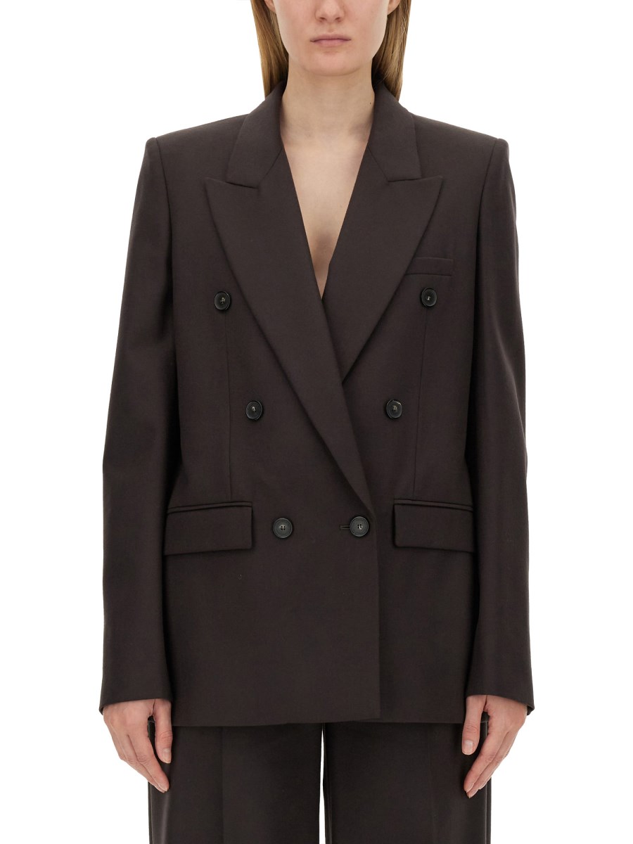 STELLA McCARTNEY    DOUBLE-BREASTED WOOL FLANNEL JACKET