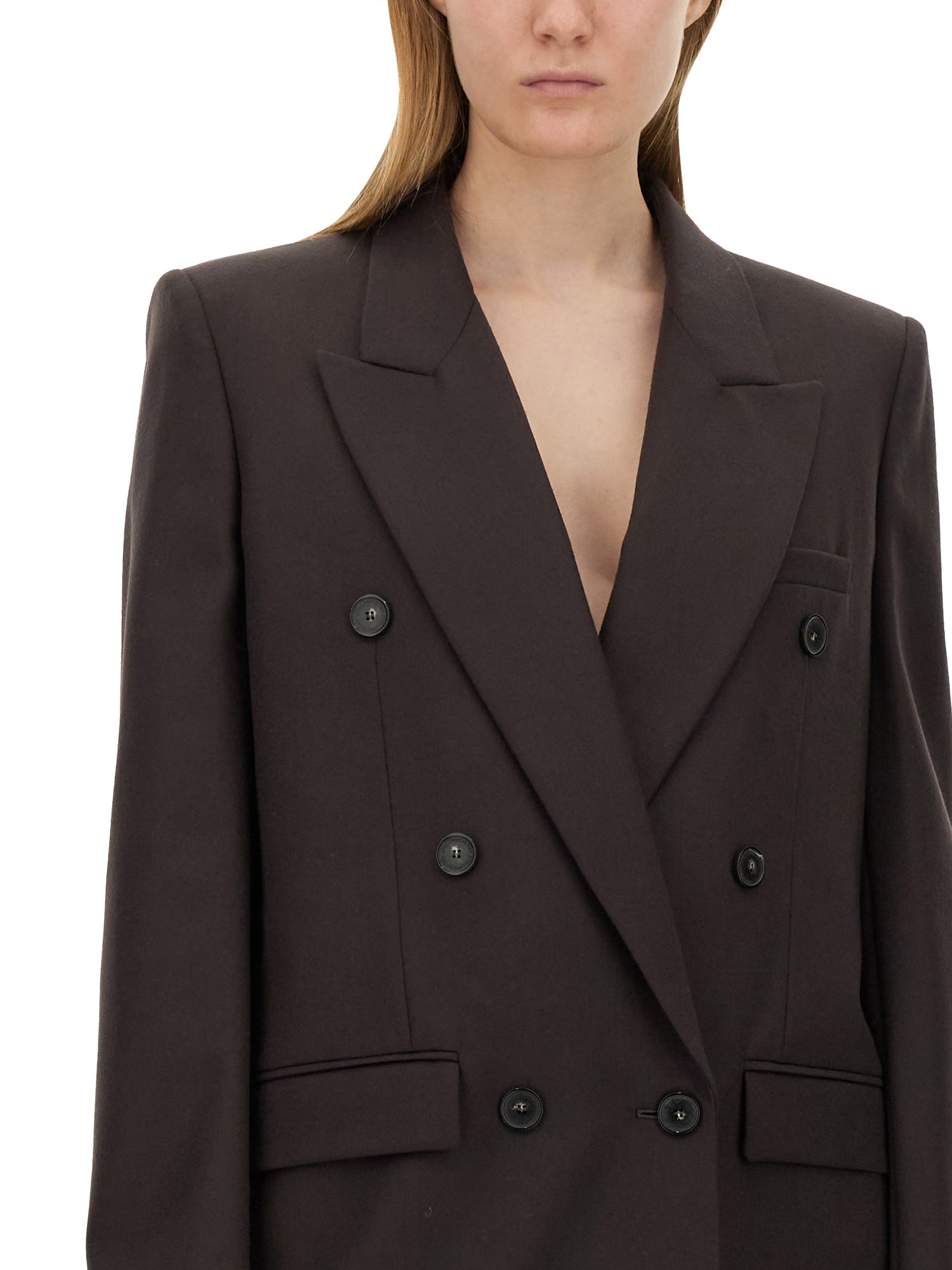 STELLA McCARTNEY    DOUBLE-BREASTED WOOL FLANNEL JACKET