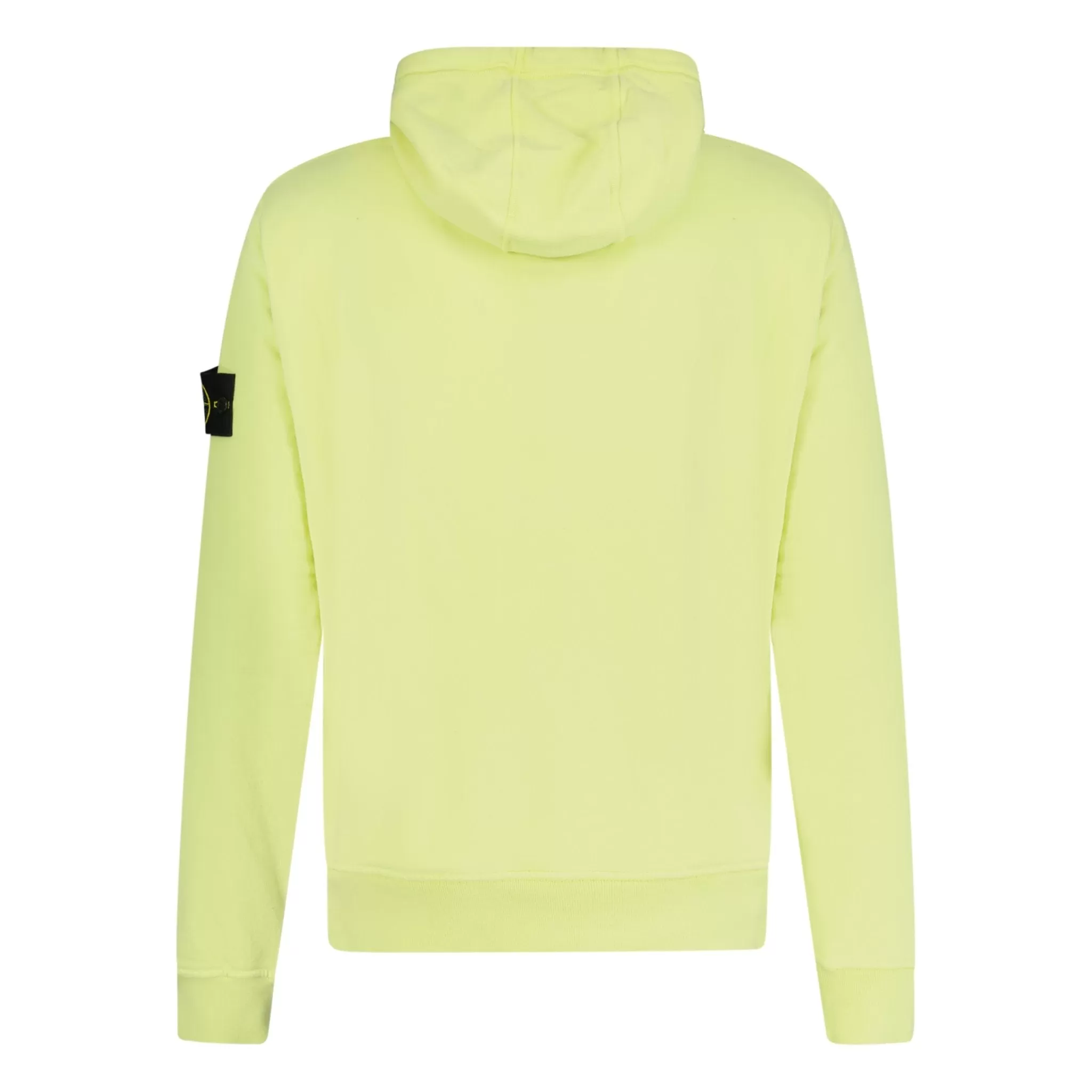 STONE ISLAND BASIC BADGE HOODED SWEATSHIRT LIME GREEN