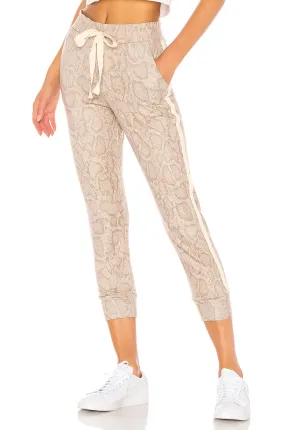 Sundry Snake Print Jogger Sweat Pant Sand