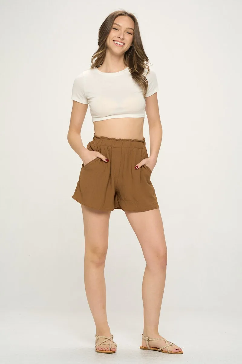 Sydney Crinkle Woven Shorts - 3 Colors