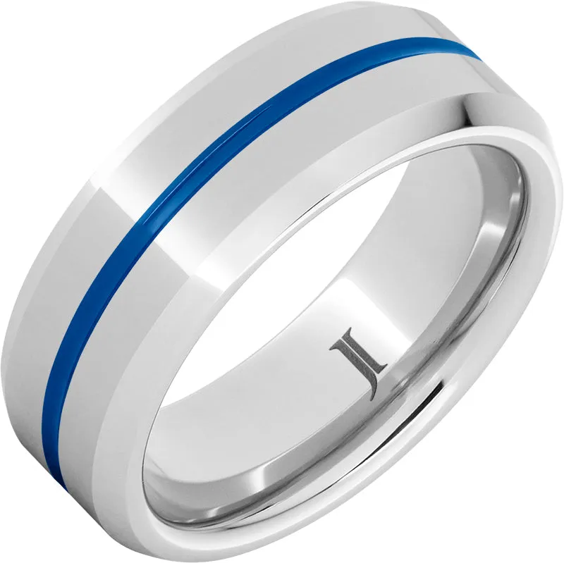 Thin Blue Line Serinium Ring